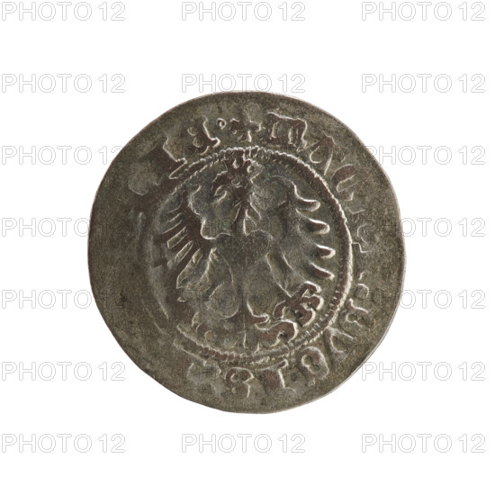 Lithuanian half-grosz, Sigismund I the Old (king of Poland; 1506–1548). Obverse: Pursuer