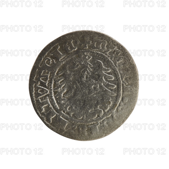 Lithuanian half-grosz, Sigismund I the Old (king of Poland; 1506–1548). R8 (rarity). Polish coin