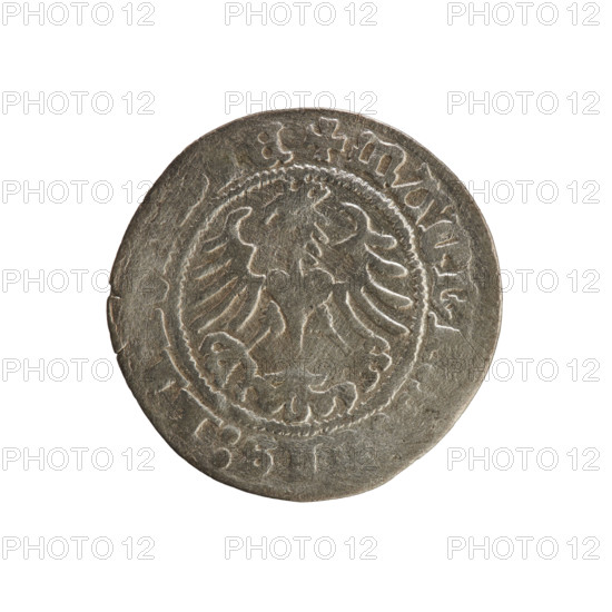 Lithuanian half-grosz, Sigismund I the Old (king of Poland; 1506–1548). R8 (rarity). Polish coin