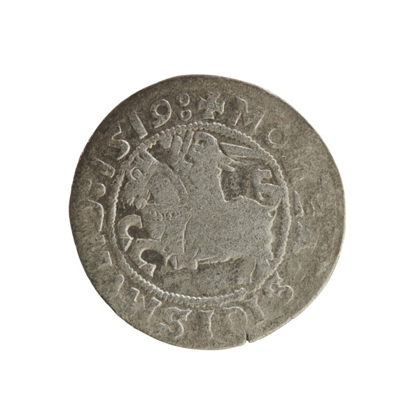 Lithuanian half-grosz, Sigismund I the Old (king of Poland; 1506–1548). Polish coin (Jagiellon