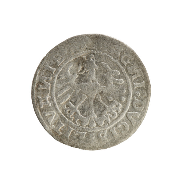 Lithuanian half-grosz, Sigismund I the Old (king of Poland; 1506–1548). Polish coin, Jagiellon
