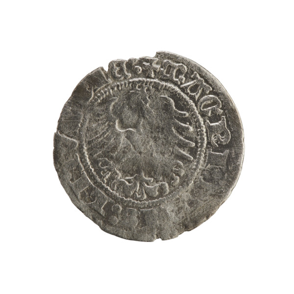 Lithuanian half-grosz, Sigismund I the Old (king of Poland; reign 1506–1548). Silver coin