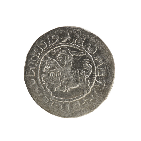 Lithuanian half-grosz, Sigismund I the Old (king of Poland; 1506–1548). Silver coin (half-grosz),