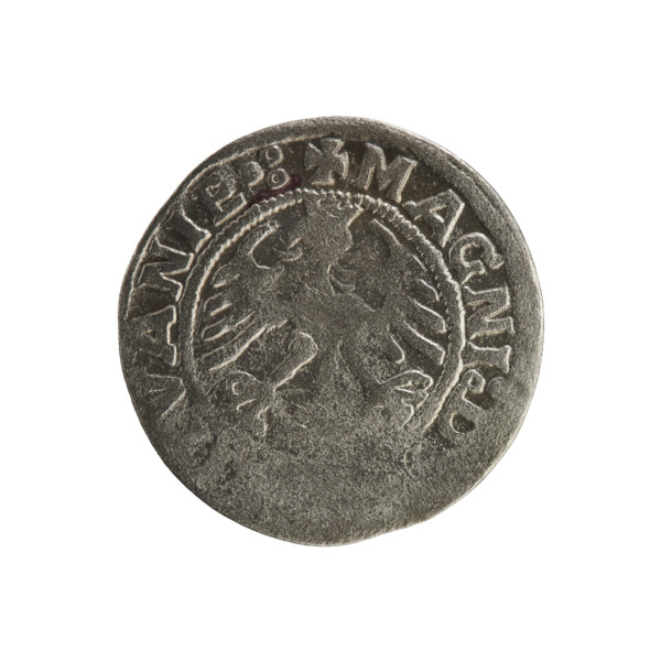 Lithuanian half-grosz, Sigismund I the Old (king of Poland; 1506–1548). Silver coin (half-grosz),