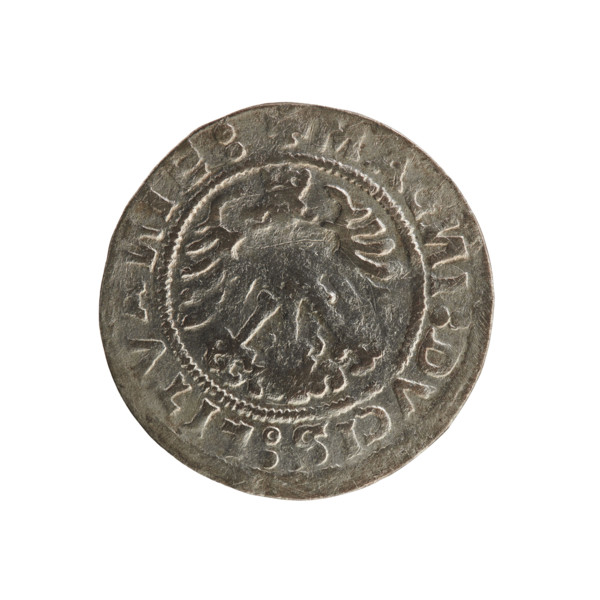 Lithuanian half-grosz, Sigismund I the Old (king of Poland; 1506–1548). Obverse: Pursuer