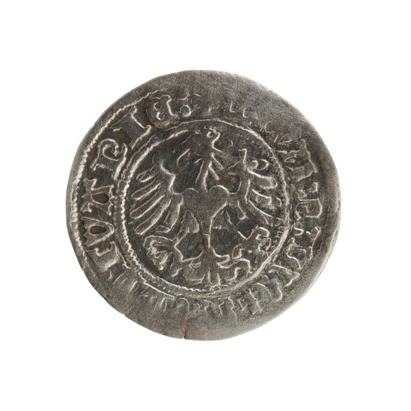 Lithuanian half-grosz, Sigismund I the Old (King of Poland; 1506–1548). Polish coin (Jagiellon