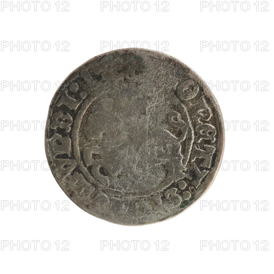 Lithuanian half-grosz of Sigismund I the Old (King of Poland, 1506–1548). Obverse: Pogon
