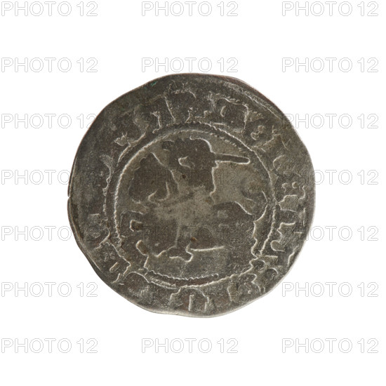 Lithuanian half-grosz, Sigismund I the Old (king of Poland; 1506–1548). Polish coin of the