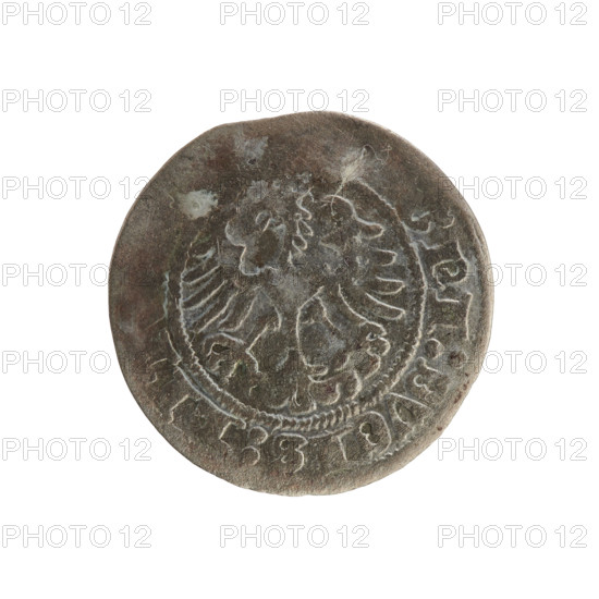Lithuanian half-grosz, Sigismund I the Old (King of Poland; 1506–1548). Polish coin of the