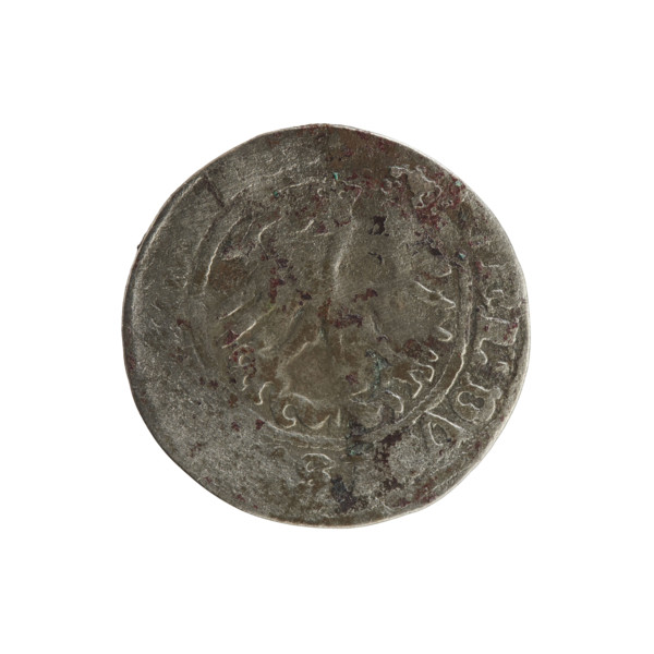 Lithuanian half-grosz, Sigismund I the Old (King of Poland; 1506–1548). Silver coin (half-grosz),