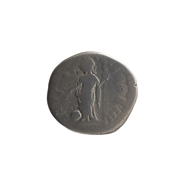 Denarius of Marcus Aurelius (121–180; Roman emperor 161–180), 166–168. Obverse: Head of Marcus