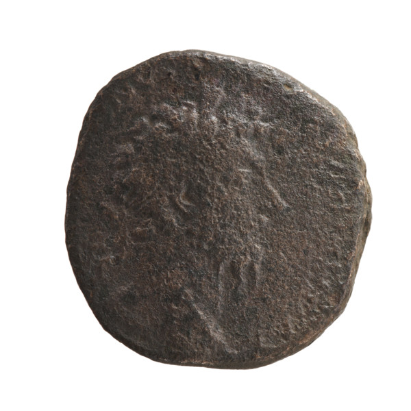 Sestertius of Marcus Aurelius (121–180; Roman emperor 161–180). Obverse: Head of Marcus Aurelius in