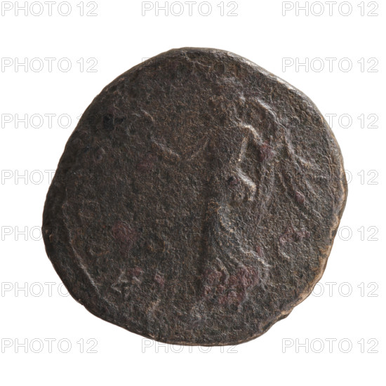 Sestertius, Marcus Aurelius (121–180; Roman emperor 161–180), issuer. Obverse: Head of Marcus