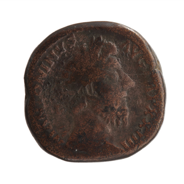 Sestertius of Marcus Aurelius (121–180; Roman emperor 161–180), issuer Marcus Aurelius. Obverse: