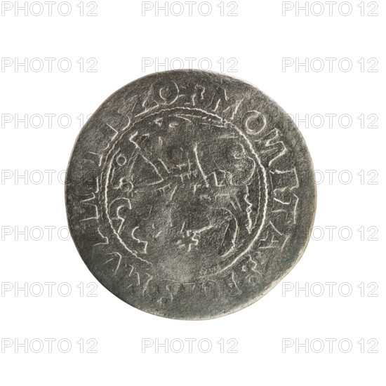 Lithuanian half-grosz, Sigismund I the Old (king of Poland; 1506–1548). Polish coin (Jagiellon