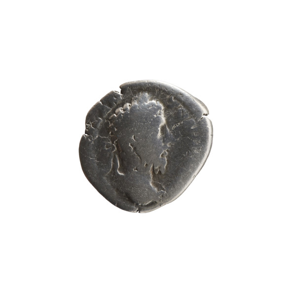 Denarius of Marcus Aurelius (reigned 161–180). Obverse: head of Marcus Aurelius with laurel wreath