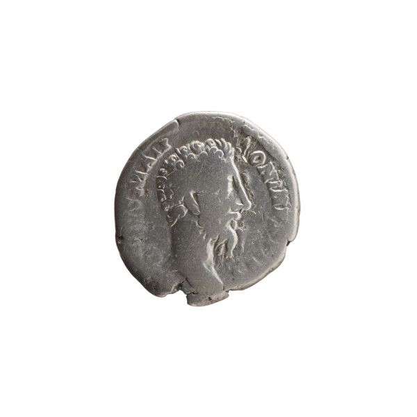 Denarius; issuer: Commodus (161–192) posthumously honoring Marcus Aurelius (121–180, emperor