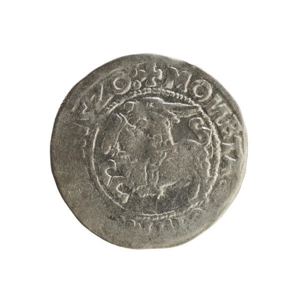Lithuanian half-grosz, Sigismund I the Old (king of Poland; 1506–1548). Polish coin, Jagiellon
