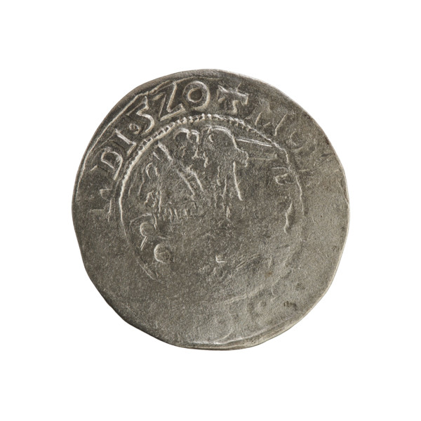 Lithuanian half-grosz, Sigismund I the Old (King of Poland; 1506–1548). Silver coin (half-grosz),