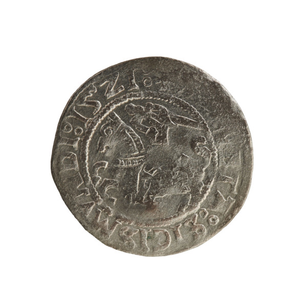Lithuanian half-grosz, Sigismund I the Old (King of Poland, 1506–1548). Silver coin (half-grosz),