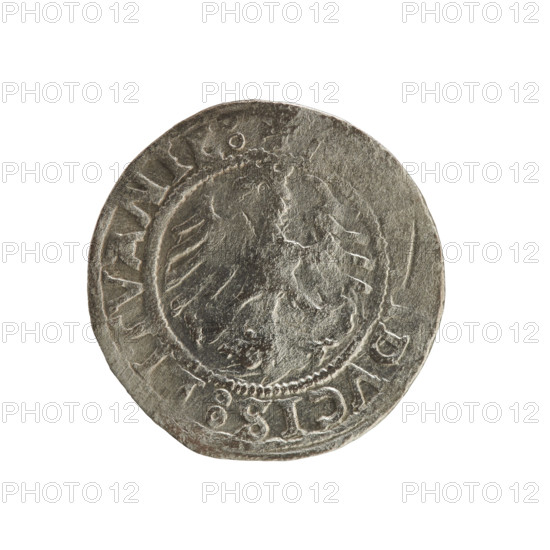 Lithuanian half-grosz, Sigismund I the Old (King of Poland; 1506–1548). Polish coin (Jagiellon