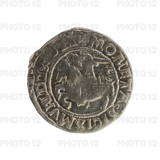 Lithuanian half-grosz, Sigismund I the Old (king of Poland; 1506–1548). Silver coin (half-grosz),