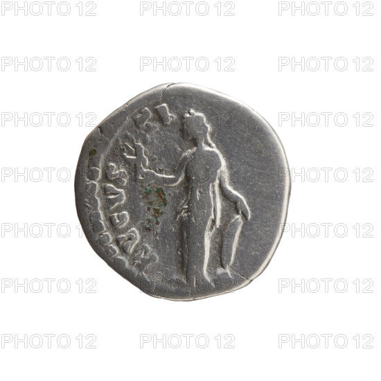 Denarius of Faustina the Younger (ca. 130–176; Roman empress 161–176; Augusta 147–161). Obverse: