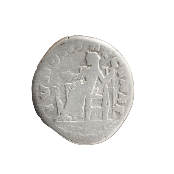 Denarius of Faustina the Younger (ca. 130–176; Roman empress 161–176), issued under Marcus Aurelius