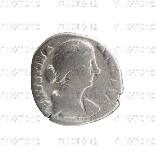 Denarius, Faustina the Younger (ca. 130–176; Roman empress 161–176), Marcus Aurelius (121–180;