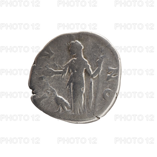 Denarius, Faustina the Younger (ca. 130–176; Roman empress 161–176); Marcus Aurelius (121–180;