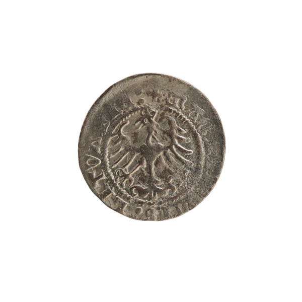 Lithuanian half-grosz, Sigismund I the Old (King of Poland; 1506–1548). Silver coin (half-grosz),