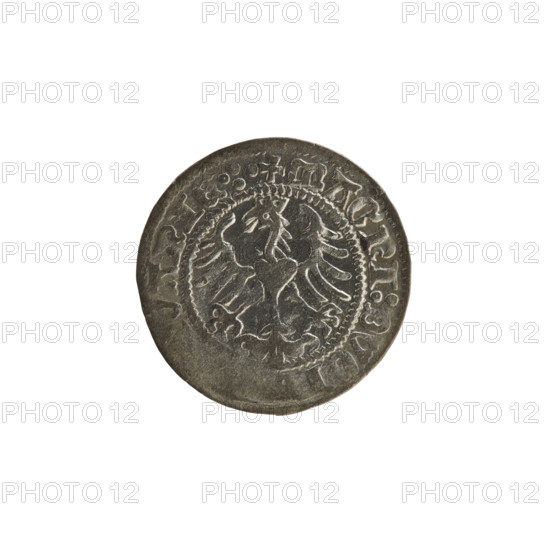 Lithuanian half-grosz, Sigismund I the Old (King of Poland; 1506–1548); 1513. Obverse: Pogon