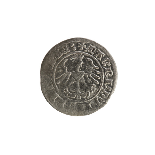 Lithuanian half-grosz, Sigismund I the Old (King of Poland; 1506–1548). Silver coin (half-grosz),