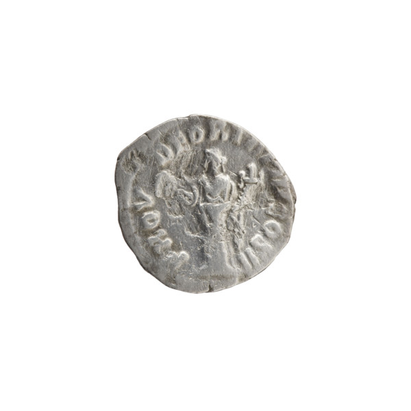 Denarius of Lucius Verus (130–169; Roman emperor 161–169), issuer: Lucius Verus; obverse: head of