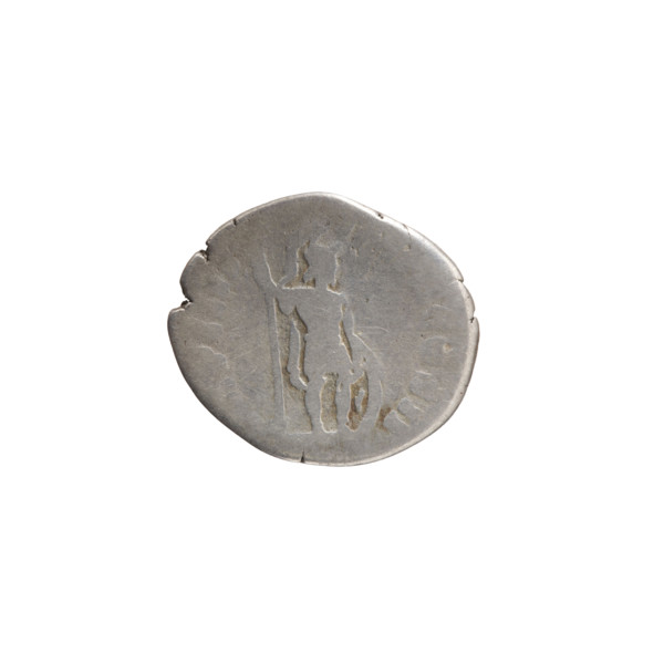 Denarius of Lucius Verus (130–169; Roman emperor 161–169). Obverse: Bust of Lucius Verus bareheaded