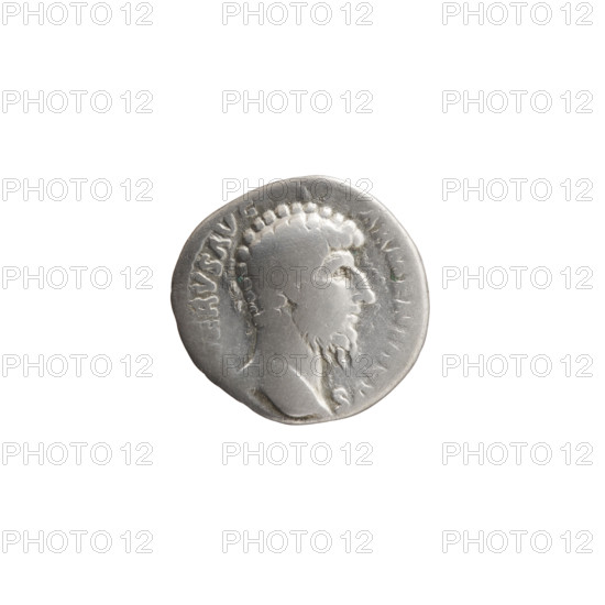 Denarius, Lucius Verus (130–169; Roman emperor 161–169), issuer: Lucius Verus. Obverse: Head of