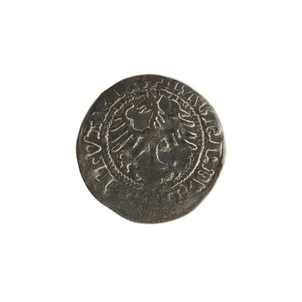 Lithuanian half-grosz, Sigismund I the Old (King of Poland; 1506–1548). Silver coin (half-grosz),