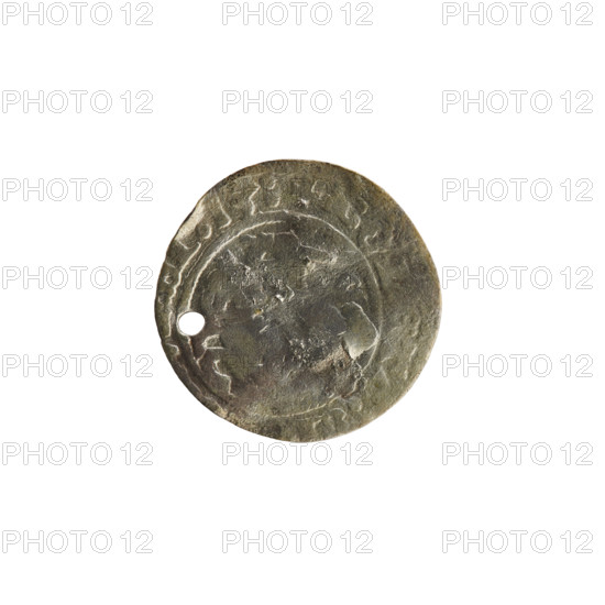 Lithuanian half-grosz, Sigismund I the Old (King of Poland; 1506–1548). Obverse: Pogon (mounted