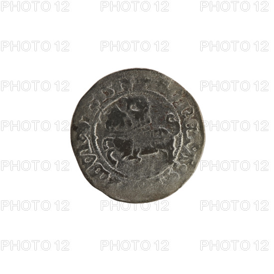 Lithuanian half-grosz (1514), Sigismund I the Old (King of Poland, 1506–1548). Silver coin (Grand