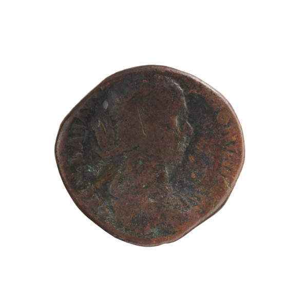 sestertius; issuer: Lucius Verus (130–169, Roman emperor 161–169); obverse: bust of Lucilla