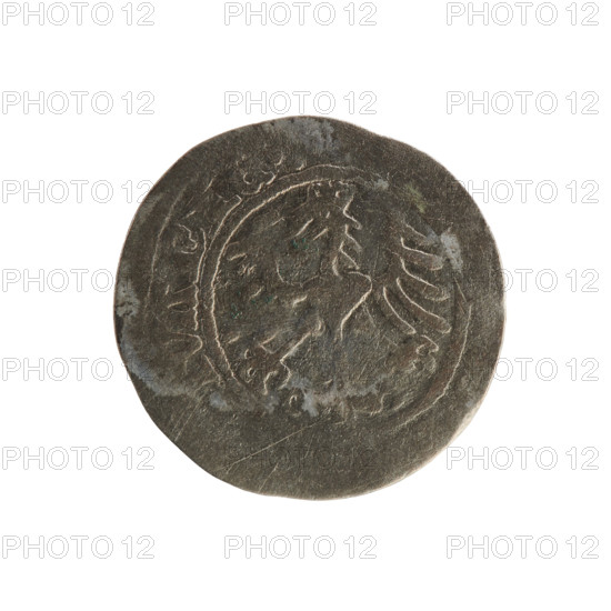 Lithuanian half-grosz, Sigismund I the Old (King of Poland; 1506–1548). Silver coin (half-grosz),