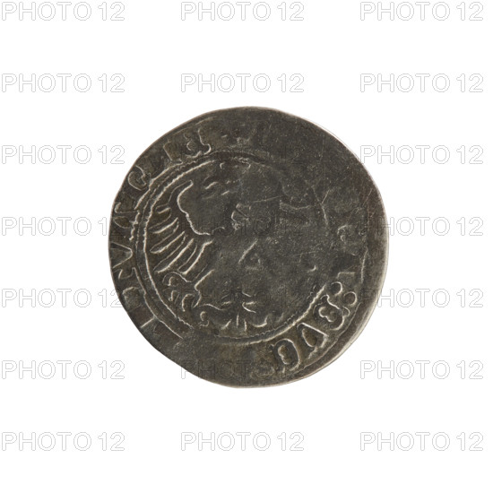 Lithuanian half-grosz, Sigismund I the Old (King of Poland; reign 1506–1548), 1514. Silver coin