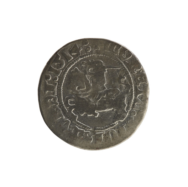 Lithuanian half-grosz, Sigismund I the Old (King of Poland; 1506–1548). Silver coin (1514).