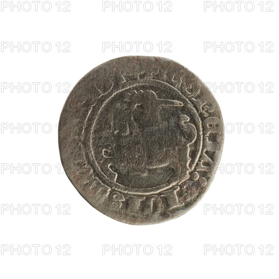 Lithuanian half-grosz, Sigismund I the Old (King of Poland; 1506–1548). Silver coin (half-grosz),