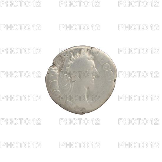 Denarius of Commodus (r. 177–192). Obverse: Head of Commodus in a laurel wreath facing right,