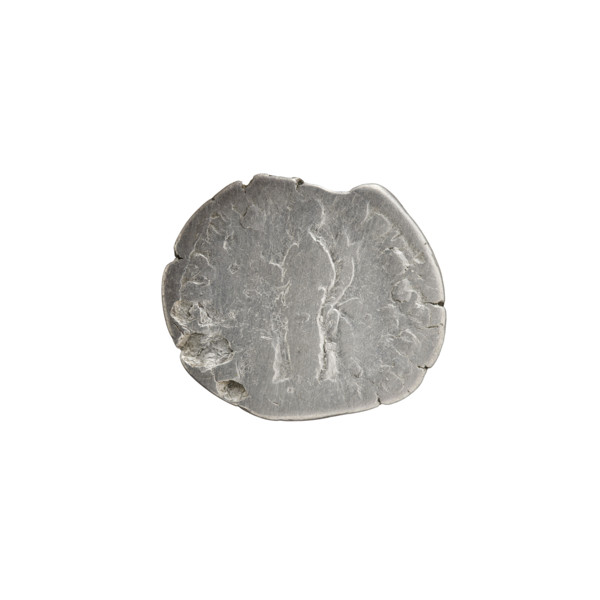 Denarius of Commodus (reigned 177–192). Obverse: Head of Commodus in laurel wreath facing right,