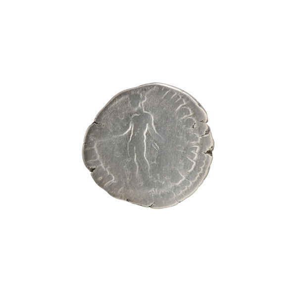 Denarius of Commodus (reigned 177–192). Obverse: Head of Commodus in a laurel wreath facing right,