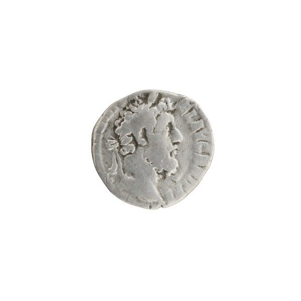 Denarius, Commodus (r. 177–192). Obverse: Head of Commodus in a laurel wreath facing right, legend