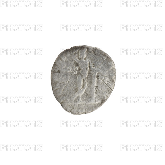 Denarius of Commodus (reign 177–192 CE). Obverse: Head of Commodus wearing a laurel wreath, facing