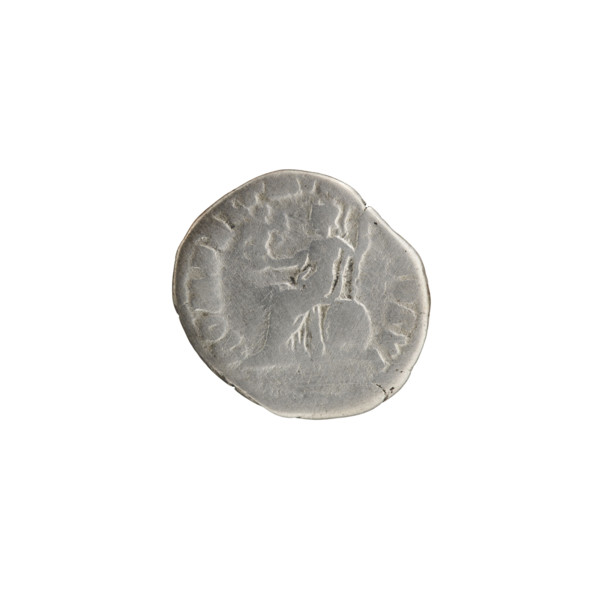 Denarius; obverse: Head of Commodus in a laurel wreath to the right, legend M - COM - EL AVG BRIT